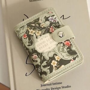 Floral Card Holder with Snap Closure (Only Green Available)